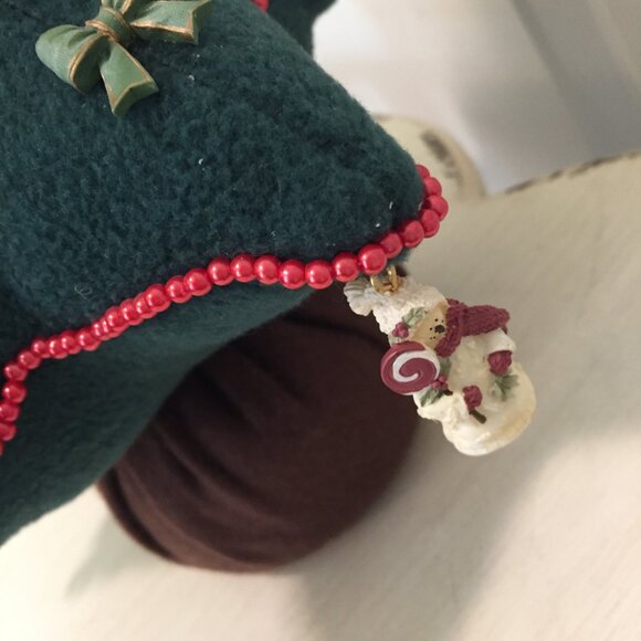 Vintage Handmade 3D Soft Stuffed Plush Fabric Christmas Tree 14” Mini Ornaments - Picture 5 of 11